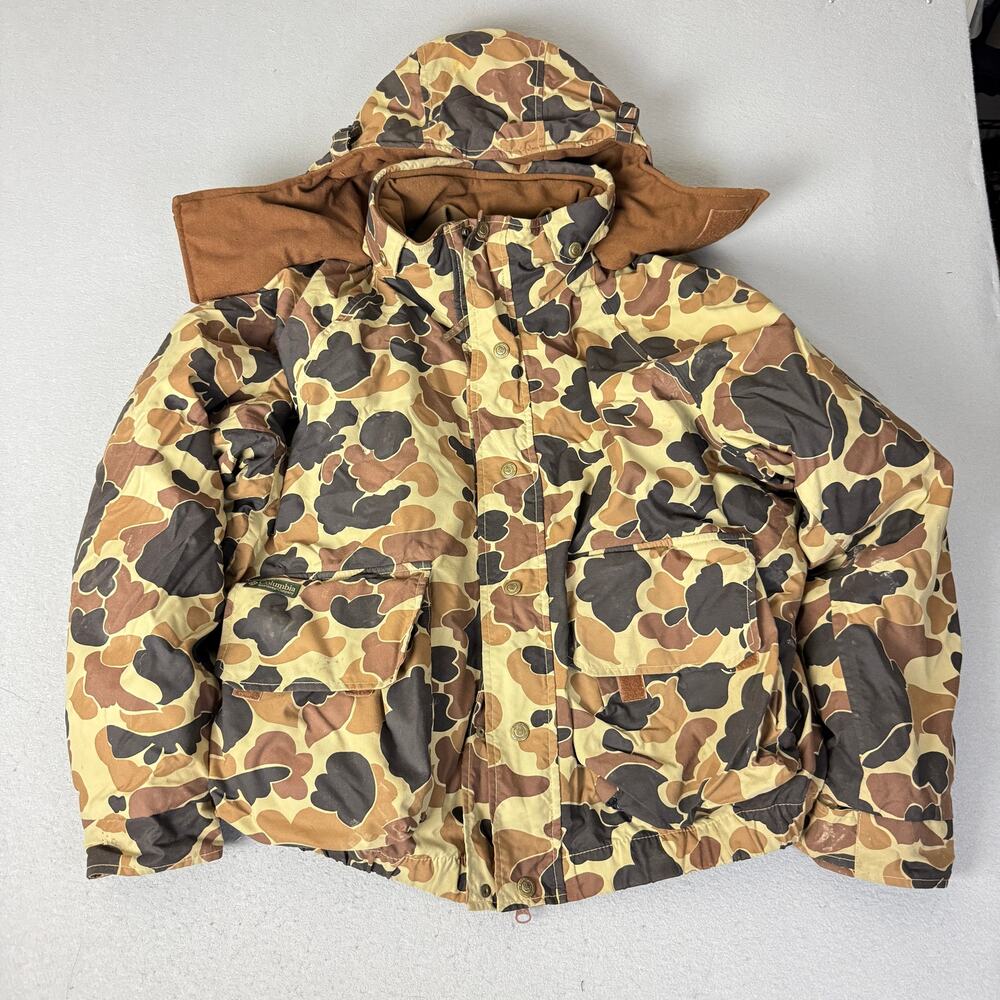 Columbia Omni-Tech Men's XL Duck Camo Insulated Hooded Hunting Jacket